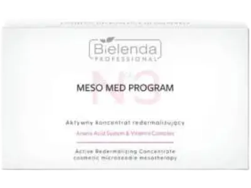 Bielenda Professional Meso Med Program zestaw aktywnych koncentratów redermalizujących z aminokwasami i kompleksem witaminowym, ampułki, 10 szt.