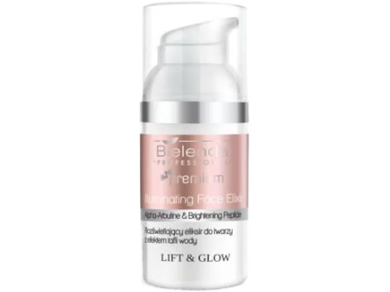 BIELENDA PROFESSIONAL PREMIUM LIFT & GLOW Rozświetlający eliksir do twarzy z efektem tafli wody, serum, 30 ml