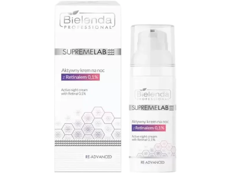 Bielenda Professional SupremeLab Re-Advanced aktywny krem na noc z retinalem, 50 ml