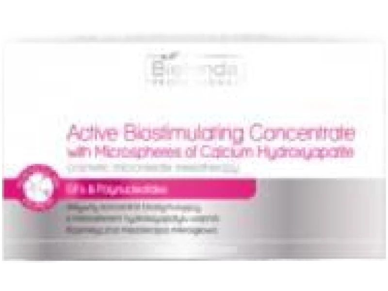 Bielenda Professional, zestaw aktywnych koncentratów biostymulujących z mikrosferami hydroksyapatytu wapnia, koncentrat (ampulki), 30 szt.