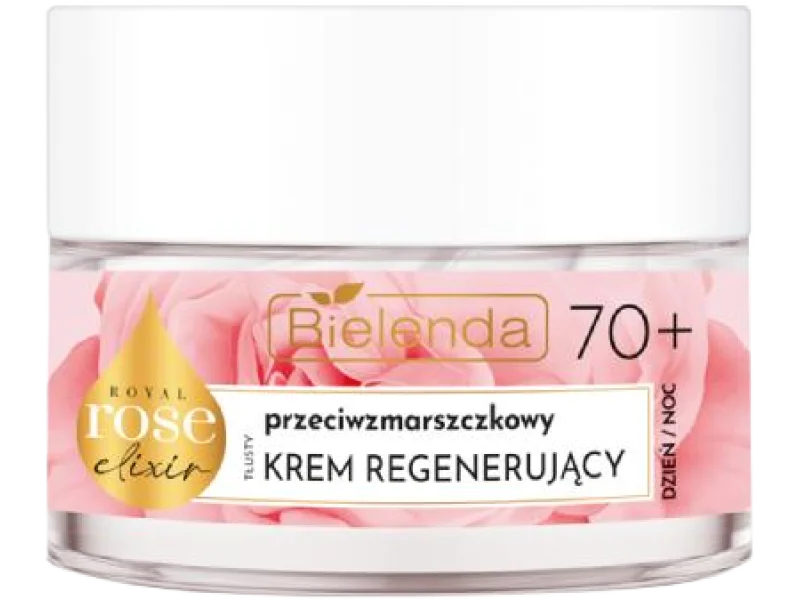 BIELENDA ROYAL ROSE ELIXIR przeciwzmarszczkowy tłusty krem regenerujący 70+ dzień noc, 50 ml