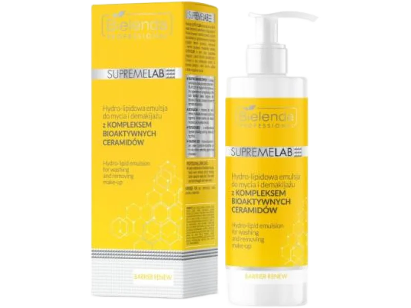 Bielenda Supremelab Barrier Renew, hydro-lipidowa emulsja do mycia i demakijażu, 200 ml