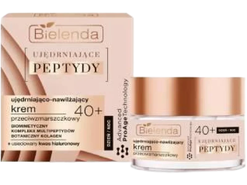 Bielenda ujędrniające peptydy, ujędrniająco-nawilżający przeciwzmarszczkowy 40+, krem, 50 ml