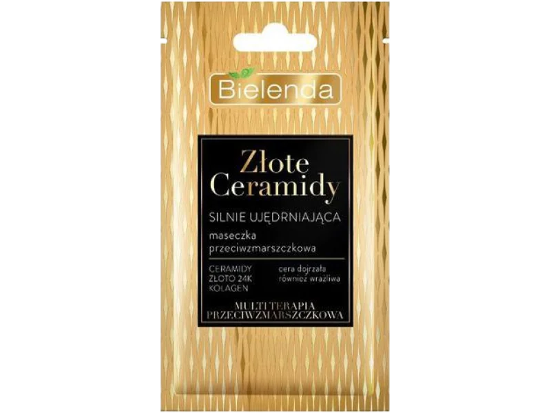 Bielenda Złote Ceramidy silnie ujędrniająca przeciwzmarszczkowa, maska, 8 g