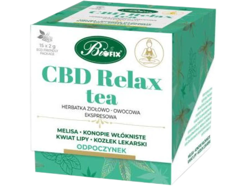 BiFix CBD Relax Tea Herbatka ziołowo-owocowa, zioła do zaparzania, 15x2g g