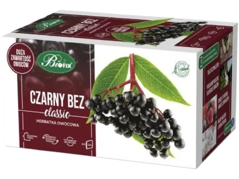BiFix Classic Herbata owocowa Czarny bez, saszetki, 20×2,5g g