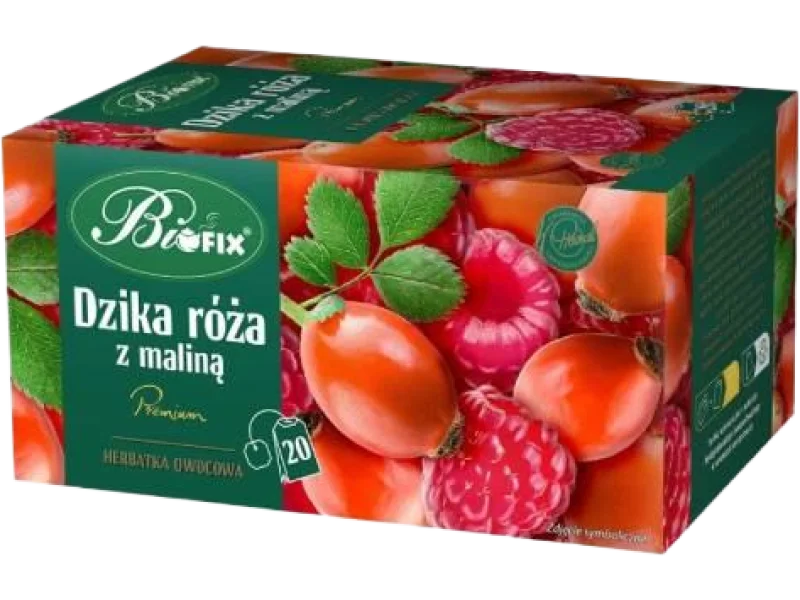BiFix Herbata owocowa Premium Dzika róża z maliną, saszetki, 20 g
