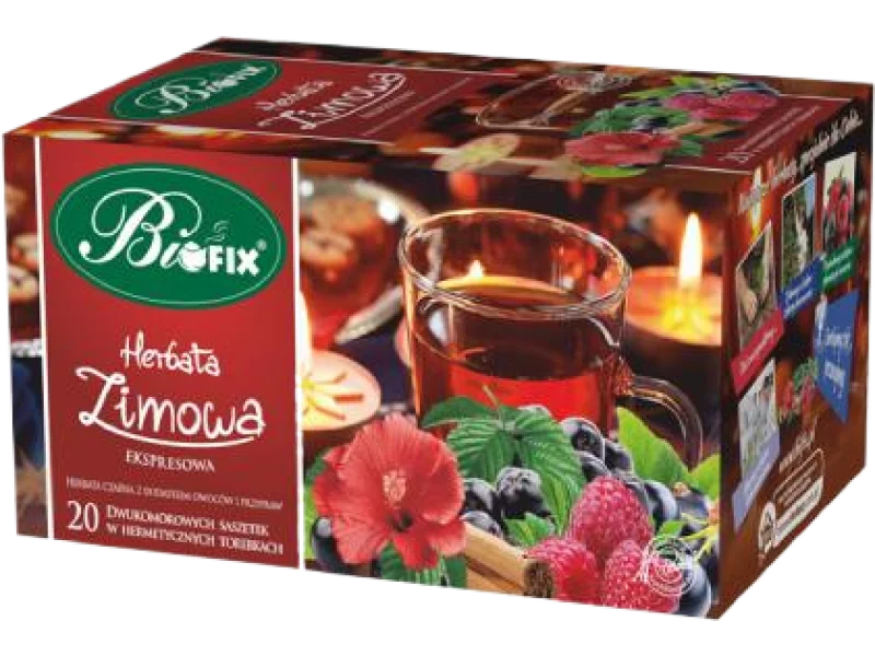 BiFix Herbata zimowa ekspresowa, zioła do zaparzania, 20 g