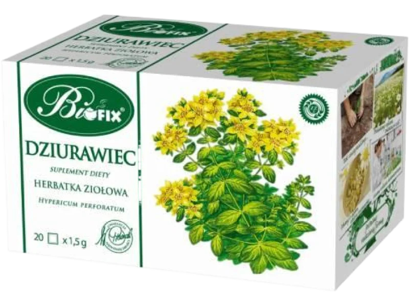 BiFix Herbata ziołowa Dziurawiec, zioła do zaparzania, 20 g