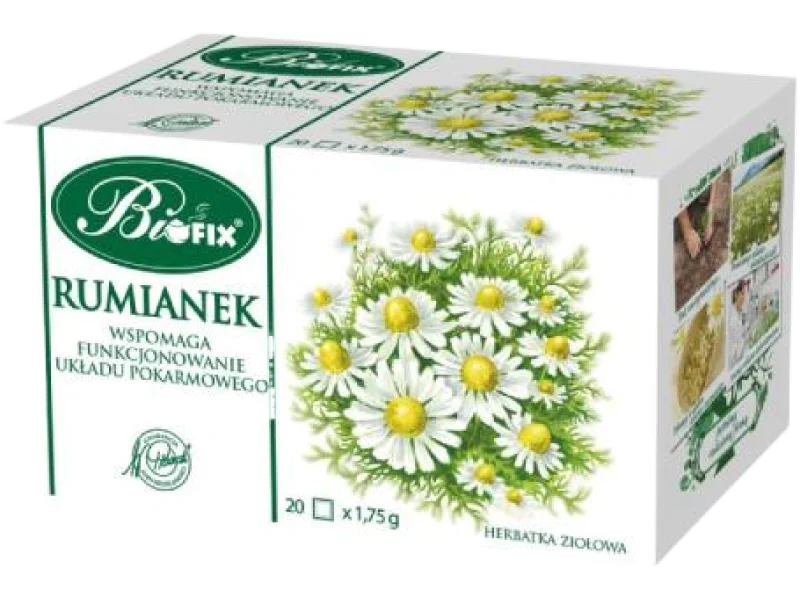 BiFix Herbatka ziołowa ekspresowa Rumianek, zioła do zaparzania, 20 szt.