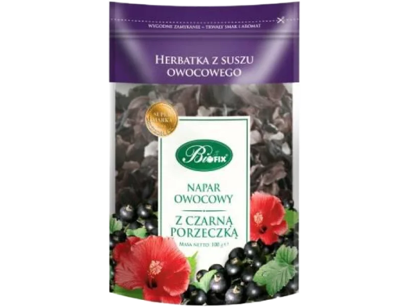 BiFix Napar owocowy z czarną porzeczką, zioła do zaparzania, 100 g