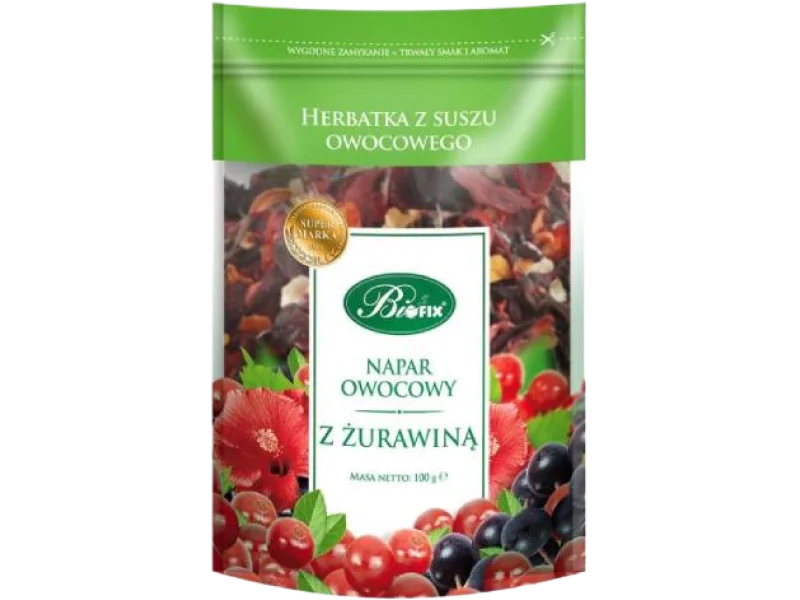 BiFix Napar owocowy z żurawiną, zioła do zaparzania, 100 g