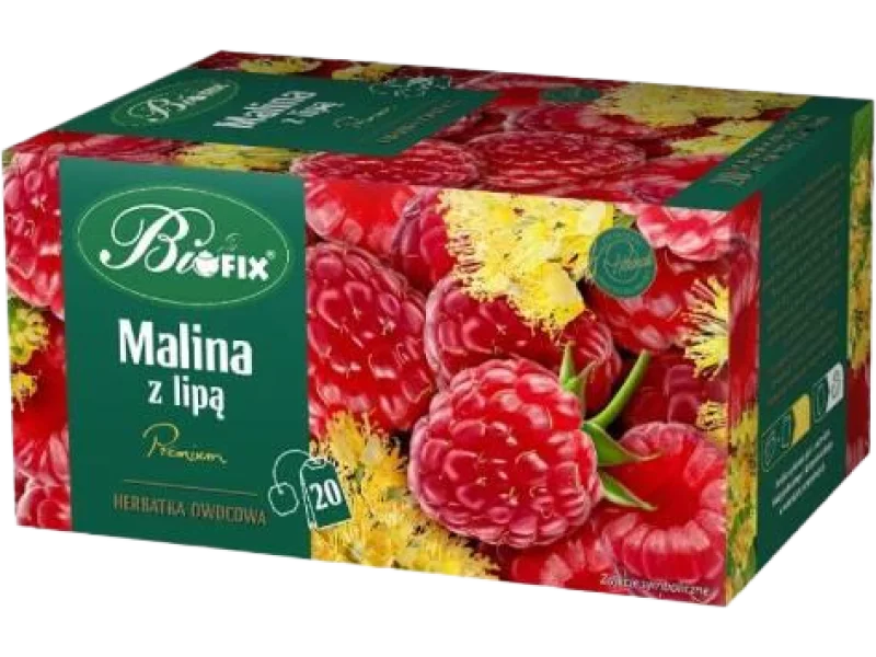 BiFix Premium Herbata owocowa malina z lipą, saszetki, 20x2g g