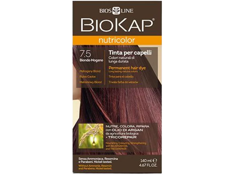 BioKap Nutricolor 7.5 mahoniowy blond, farba, 140 ml