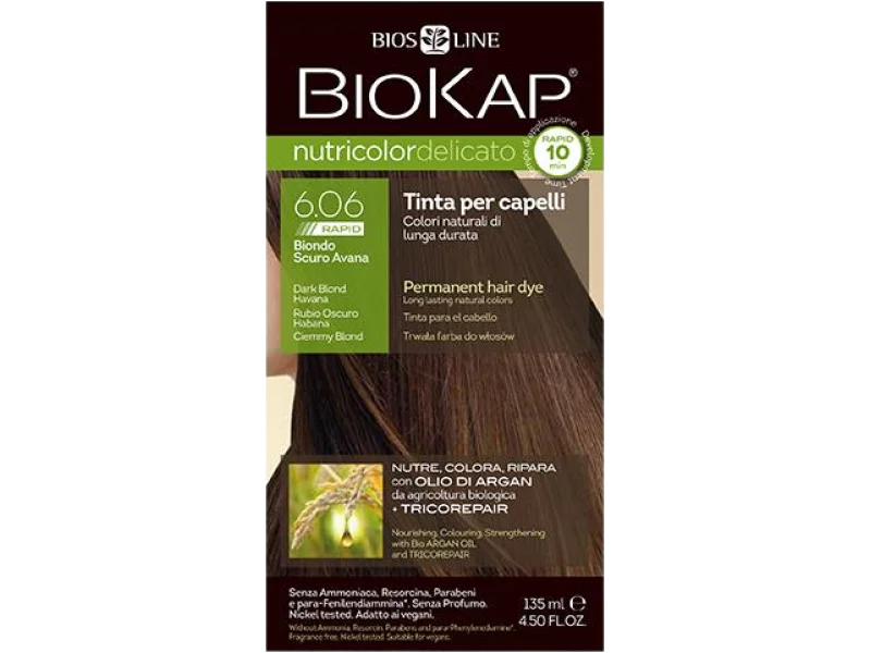 BioKap Nutricolor Delicato Rapid 6.06 ciemny blond, farba, 135 ml