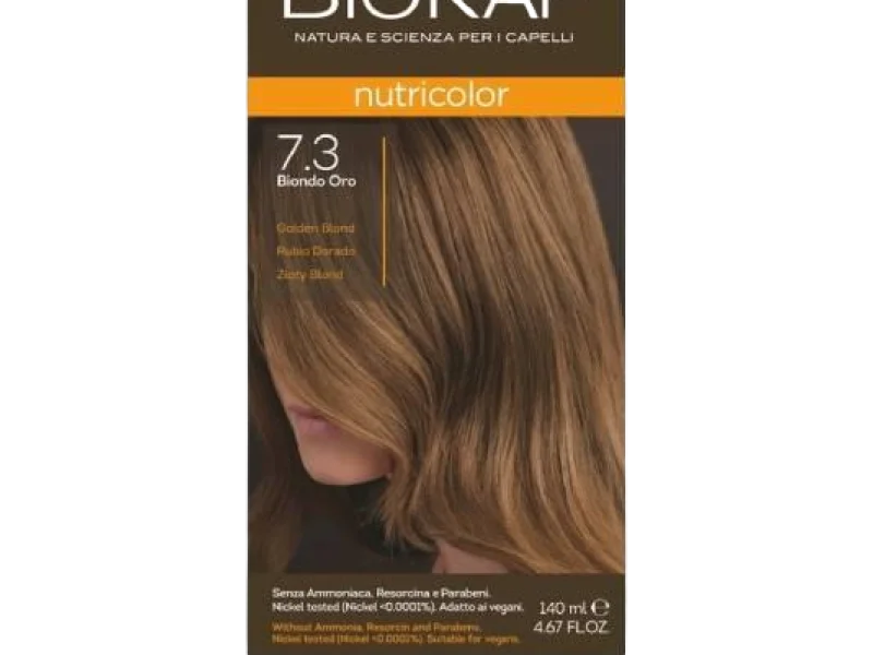 Biokap Nutricolor naturalna farba do włosów, 7.3 złoty blond, 140 ml
