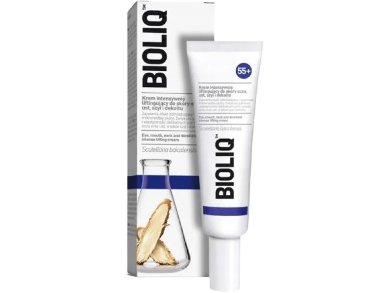 BIOLIQ 55+ Krem intensywnie liftingujący do skóry oczu, ust, szyi i dekoltu, 30 ml