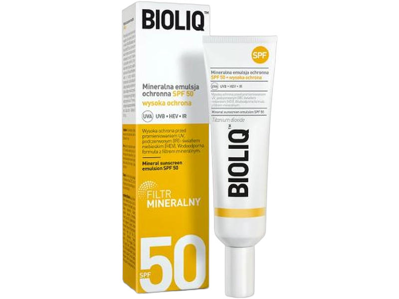 Bioliq SPF50 mineralna emulsja ochronna, 30 ml