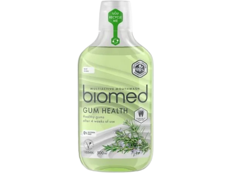 Biomed Gum Health Płyn do płukania jamy ustnej Mięta i zioła, płyn do jamy ustnej, 500 ml