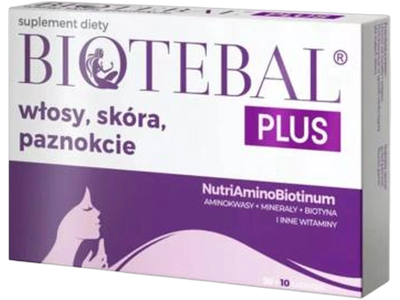 Biotebal Plus włosy, skóra, paznokcie, tabletki, 40 tabl.