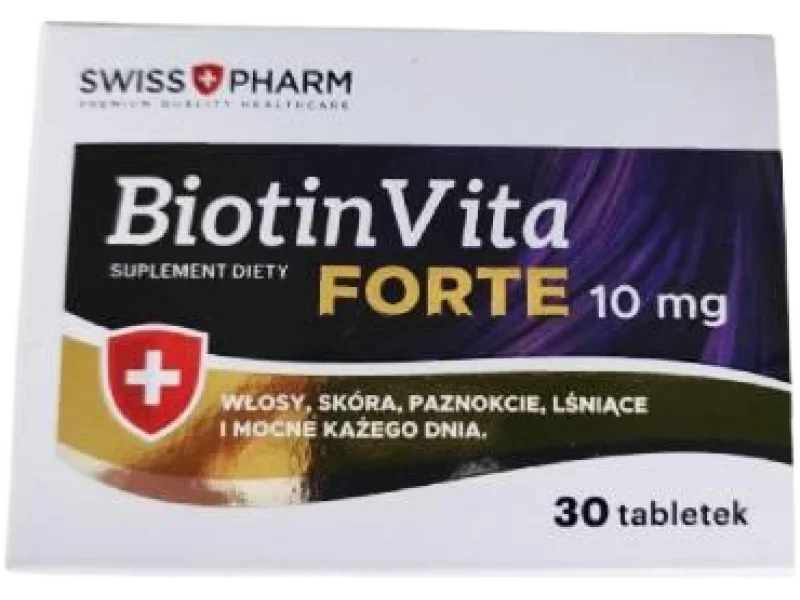 BiotinVita Forte 10 mg, tabletki, 10 mg, 30 tabl.