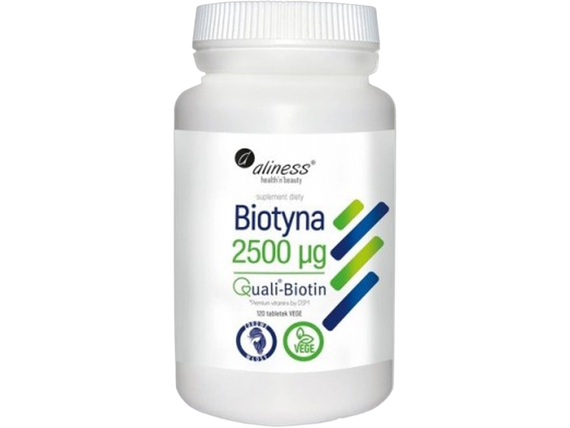 Aliness Biotyna QualiBiotin, tabletki, 2500 µg, 120 tabl.