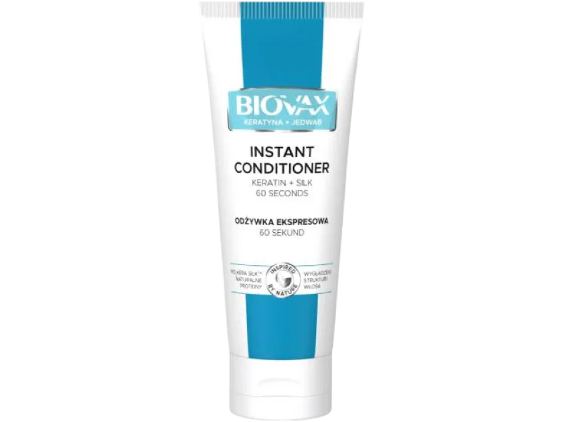 BIOVAX BB 60 sekund Keratyna + Jedwab odżywka do włosów, 200 ml