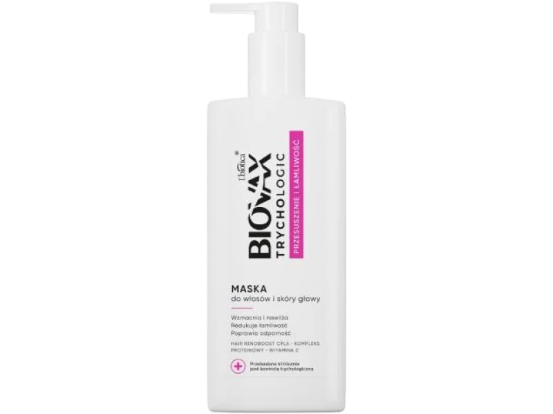 BIOVAX Trychologic Przesuszenie i Łamliwość Maska do włosów i skóry głowy, 200 ml