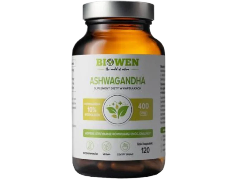 Biowen Ashwagandha ekstrakt, kapsułki, 120 kaps.
