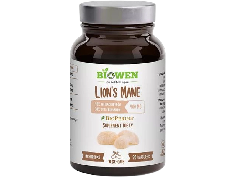 Biowen ekstrakt z Lion’s mane, kapsułki, 400 mg, 90 kaps.