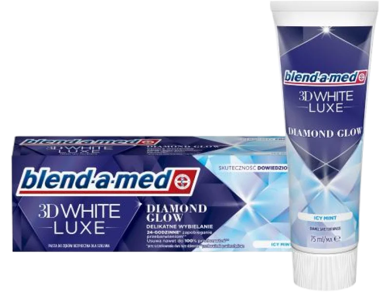 BLEND-A-MED 3D White Lux Diamond Glow Wybielająca pasta do zębów, 75 ml
