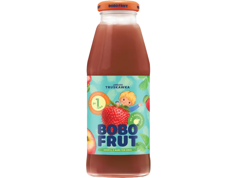 Bobo Frut nektar jabłko truskawka po 12 miesiącu, płyn, 300 ml