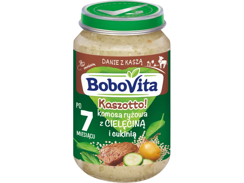 BoboVita Kaszotto! Komosa ryżowa z cielęciną i cukinią, po 7. miesiącu, żywność specjalnego przeznaczenia medycznego, 190 g