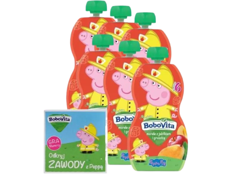 BOBOVITA Peppa Pig mus morela, jabłko, gruszka, 100 g