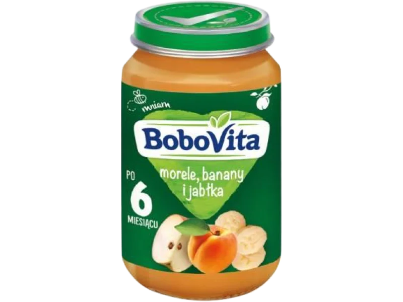 BoboVita Przecier morele banany i jabłka, 190 g