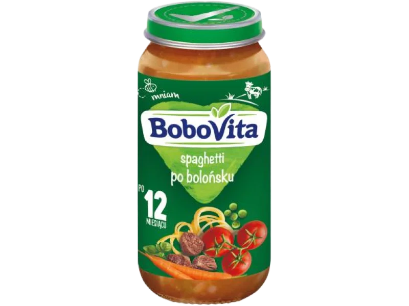 BoboVita Spaghetti po bolońsku po 12 miesiącu, gotowy posiłek, 250 g
