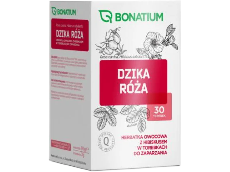 Bonatium Dzika róża herbatka owocowa hibiskus, zioła do zaparzania, 30 sasz.