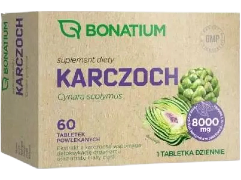 Bonatium Karczoch, tabletki powlekane, 400 mg, 60 tabl.