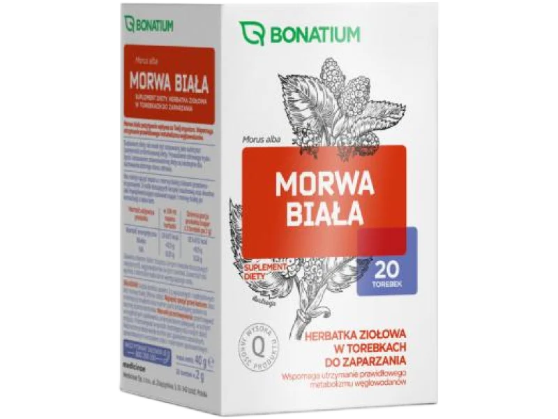 Bonatium Morwa biała Herbatka ziołowa, zioła do zaparzania, 2 g, 20 sasz.