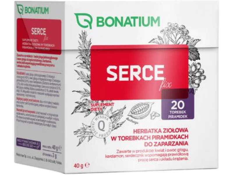 Bonatium Serce fix, zioła do zaparzania, 20 szt.