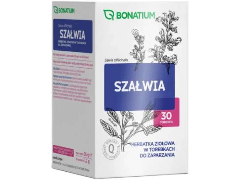 Bonatium Szałwia Herbatka ziołowa, zioła do zaparzania, 1,2 g, 30 sasz.