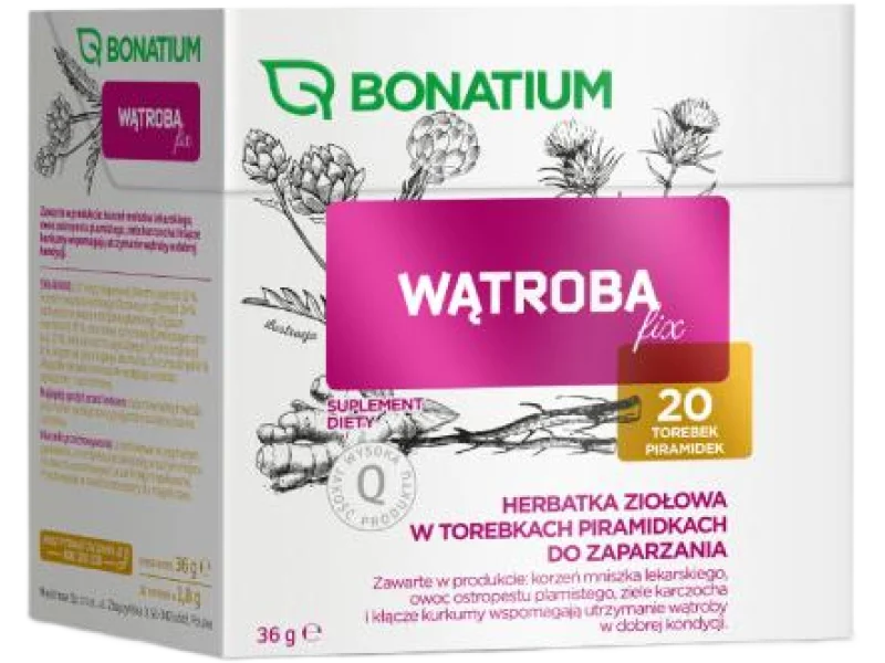 Bonatium Wątroba fix, zioła do zaparzania, 20 sasz.