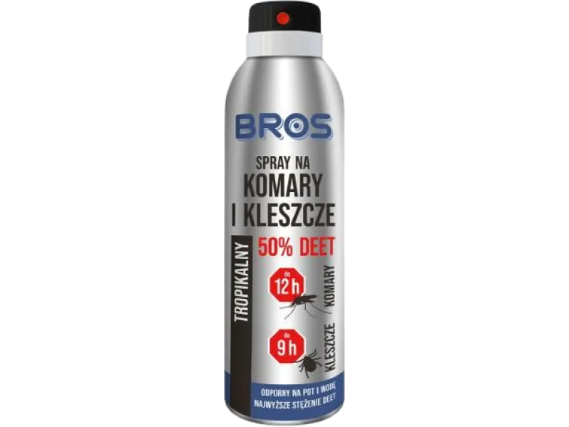 BROS Spray na komary i kleszcze 50% DEET, 90 ml
