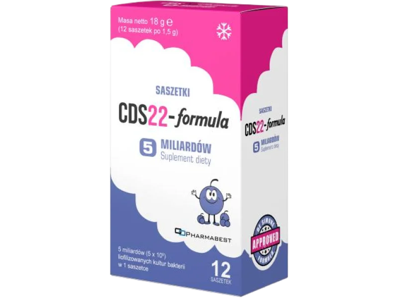 CDS22-formula 5 mld o smaku borówkowym (dawniej Vivomixx), proszek do sporządzania zawiesiny doustnej, 12 saszetki