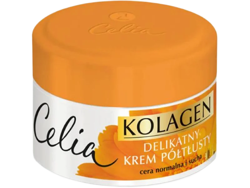CELIA Kolagen Delikatny krem półtłusty do cery normalnej i suchej z Nagietkiem, 50 ml