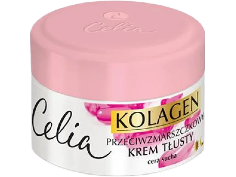 CELIA KOLAGEN Przeciwzmarszczkowy krem tłusty z witaminami, 50 ml
