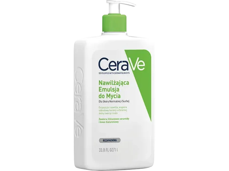 CeraVe nawilżająca emulsja do mycia dla normalnej i suchej skóry, 1000 ml