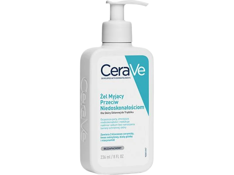 CeraVe żel myjący przeciw niedoskonałościom, 236 ml