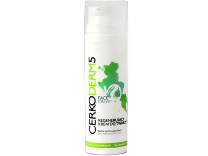Cerkoderm 5 regenerujący krem do twarzy skóra sucha i wrażliwa, 50 ml