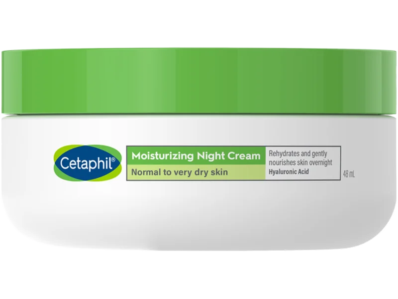 Cetaphil nawilżający do twarzy na noc z kwasem hialuronowym, krem, 48 ml